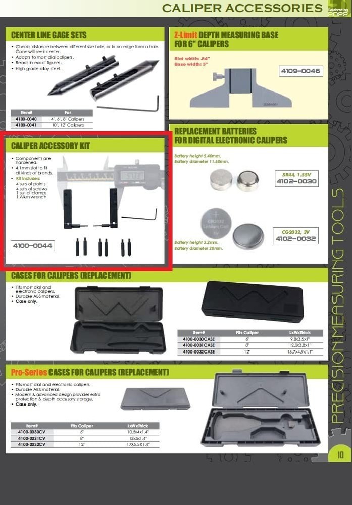 Caliper Accessory Kit