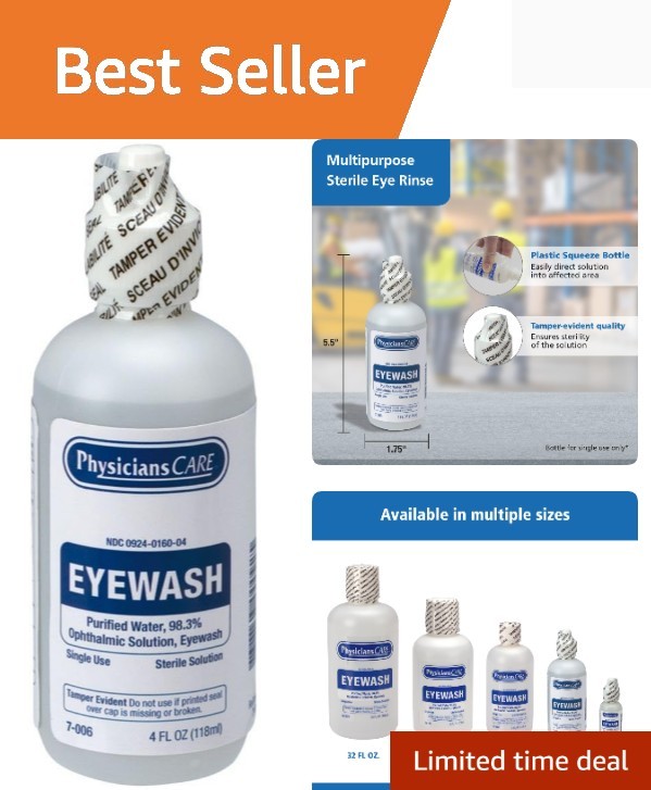 by First Aid Only 7-006 Eye Wash Solution, 4 oz Bottle