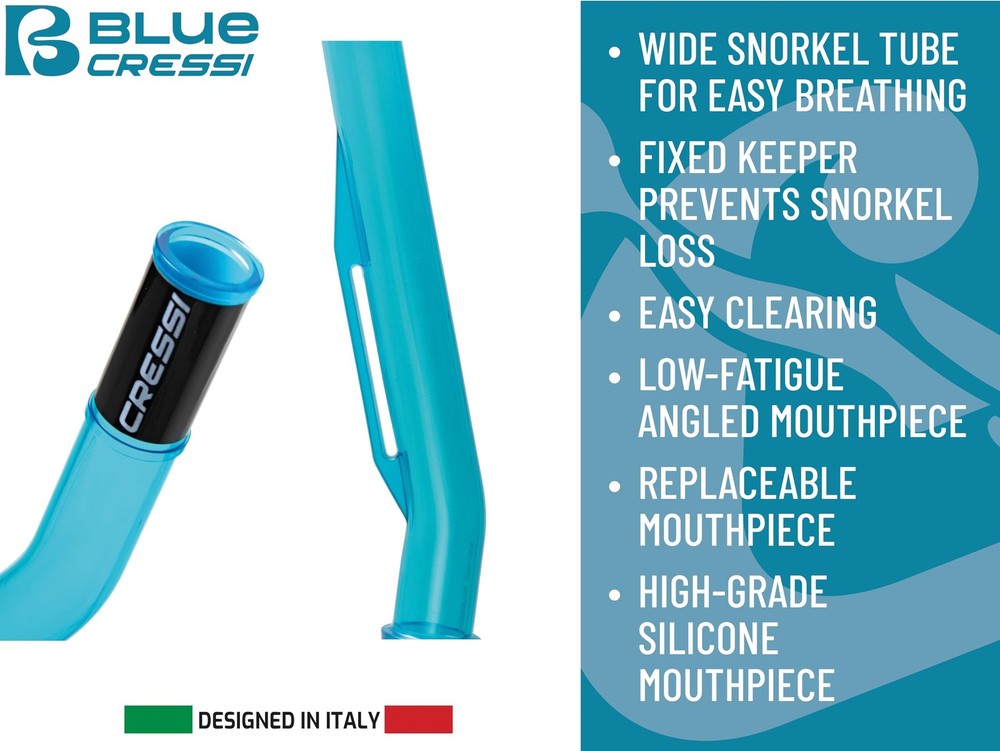 Cressi Island 2.0, Translucent Blue/Clear/Black
