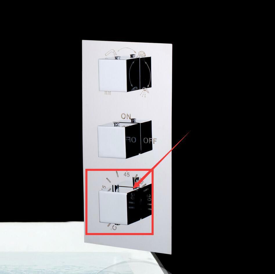 1PCS Chrome Handle Square Brass For Shower Only Handle