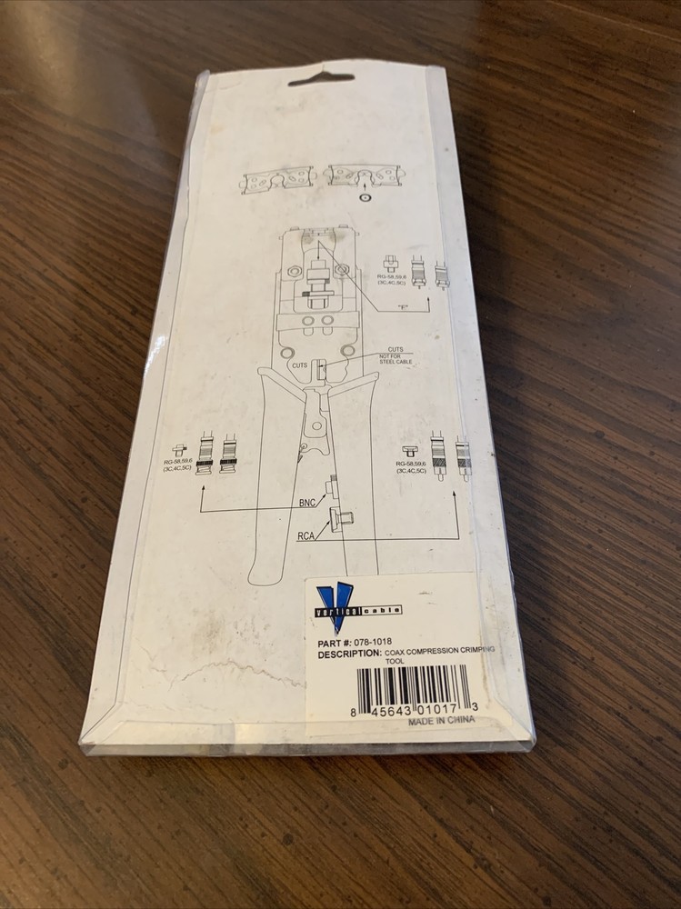 Vertical Cable CRIMPING TOOL MODEL 5082R 078-1018