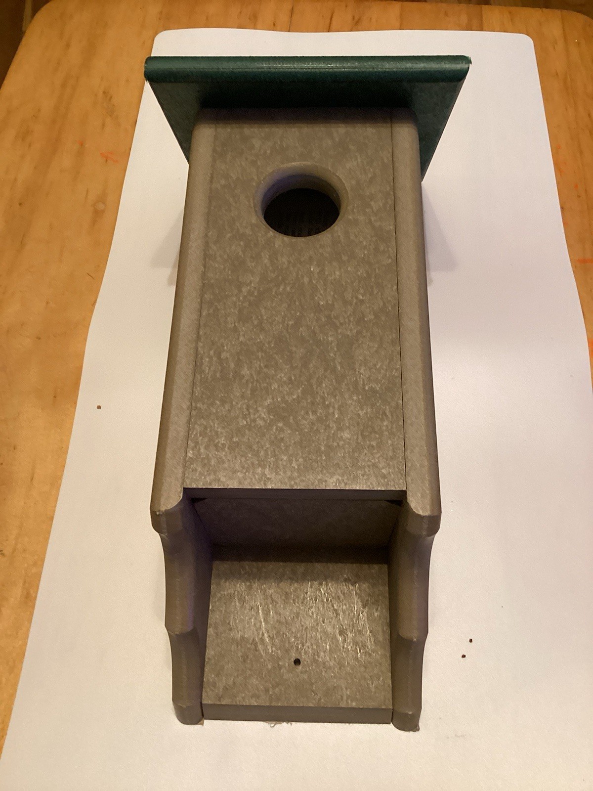 Amish Made Poly Bluebird House /WeatherWood House W/ Green Roof