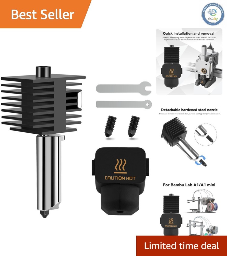 High-Performance A1 Hotend Kit with Magnetic Setup for Easy Installation
