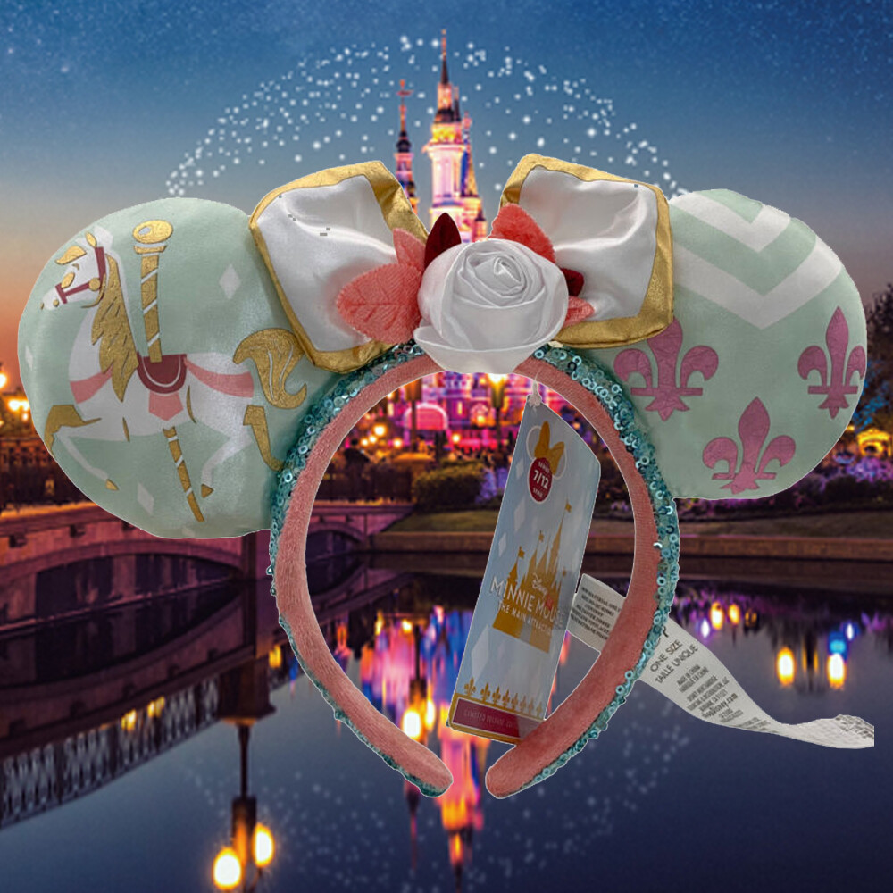 Disney~Parks The Main Attraction Minnie Mouse Ears King Arthur Carousel Headband