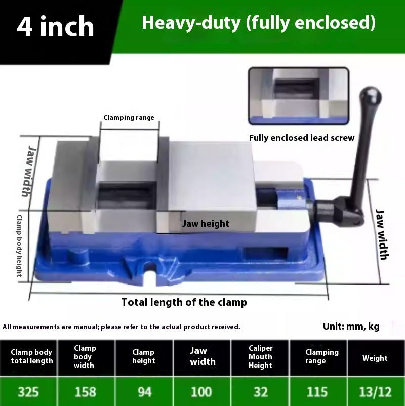 Angle-locking Flat-jaw Vise Precision CNC Heavy-duty Milling Machine