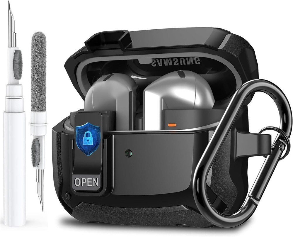 Galaxy Buds 3 Pro/3/3 FE Case Cover with Secure Lock 3 FE, Black