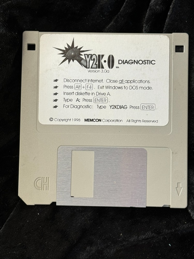 Y2K-0 Diagnostic Version 3.0 Computer Disk  - 3.5 Media
