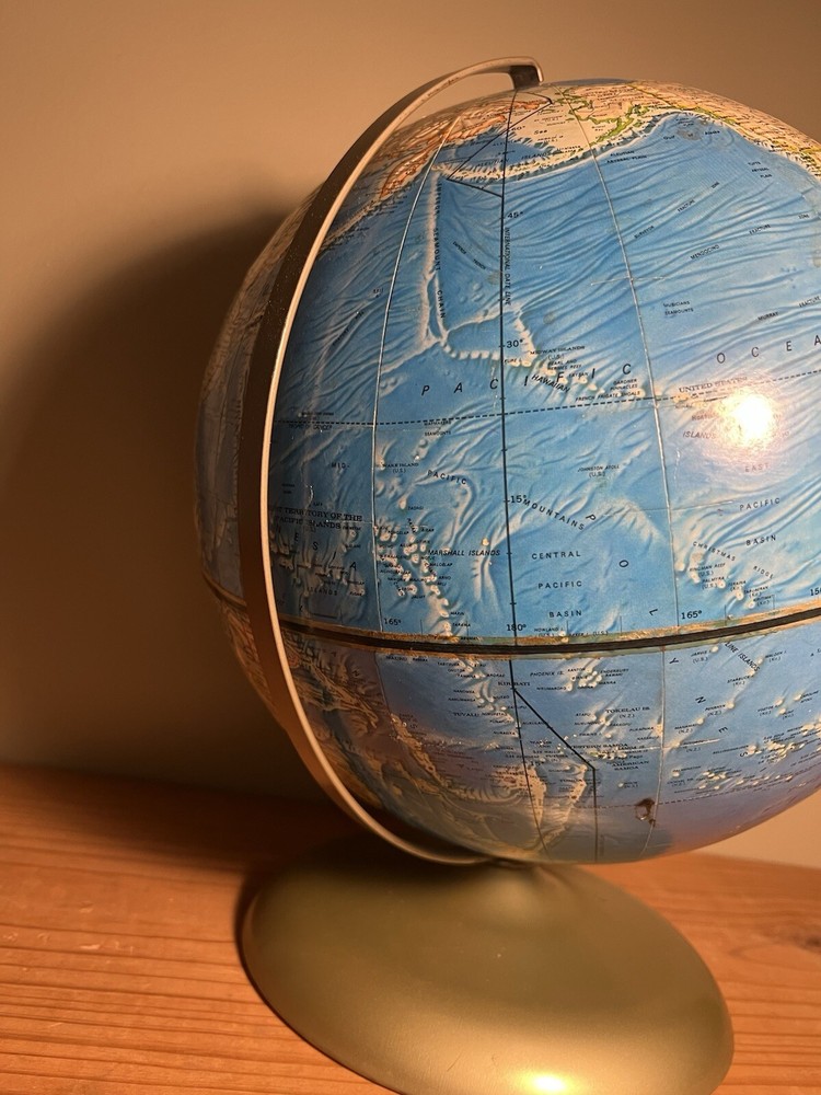 Vintage Rand McNally World Globe On Stand
