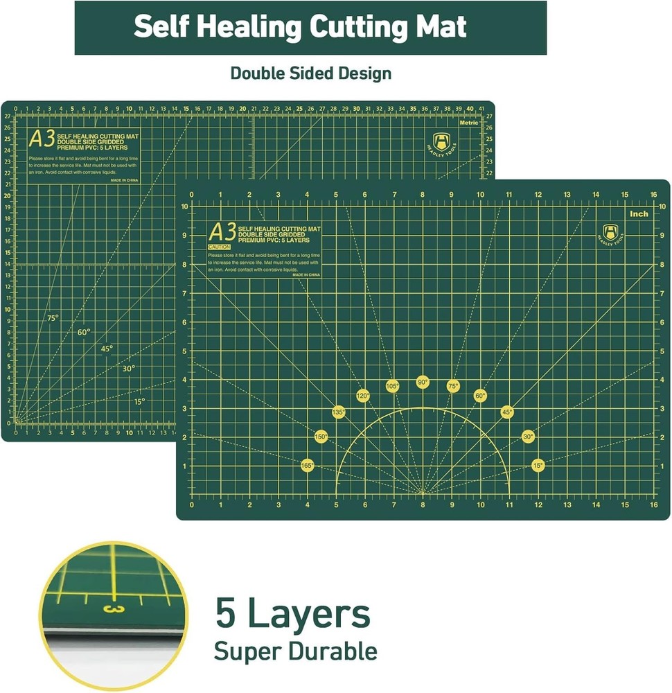 Complete Crafting Rotary Cutter Set with Ergonomic Handle and Safety Button