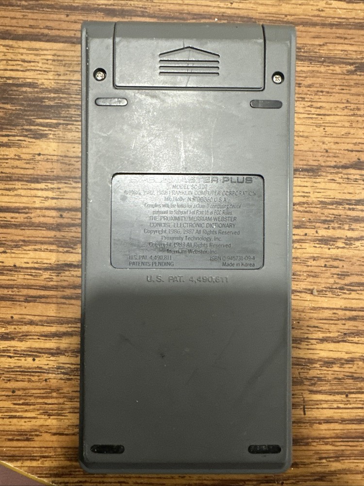 Franklin Computer Electronic Pocket Spellcheck Plus 1988 SC-120