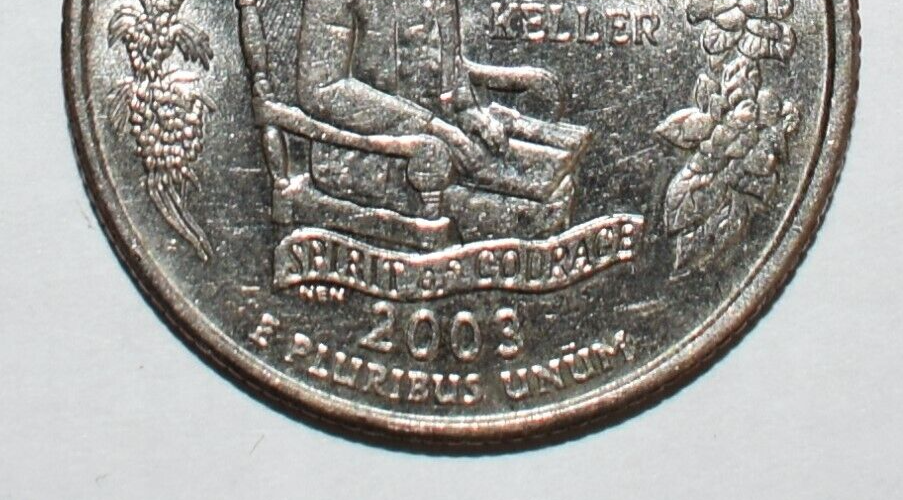 2003 P Hellen Keller Commemorative State Quarter Alabama Error