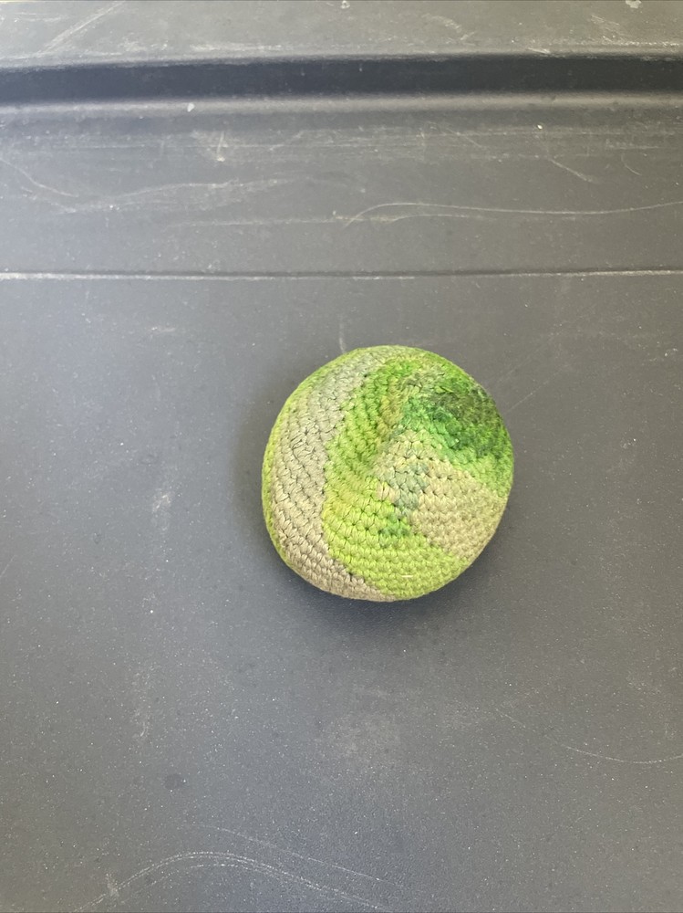 Woven Hackysack Footbag Bean Filled Green