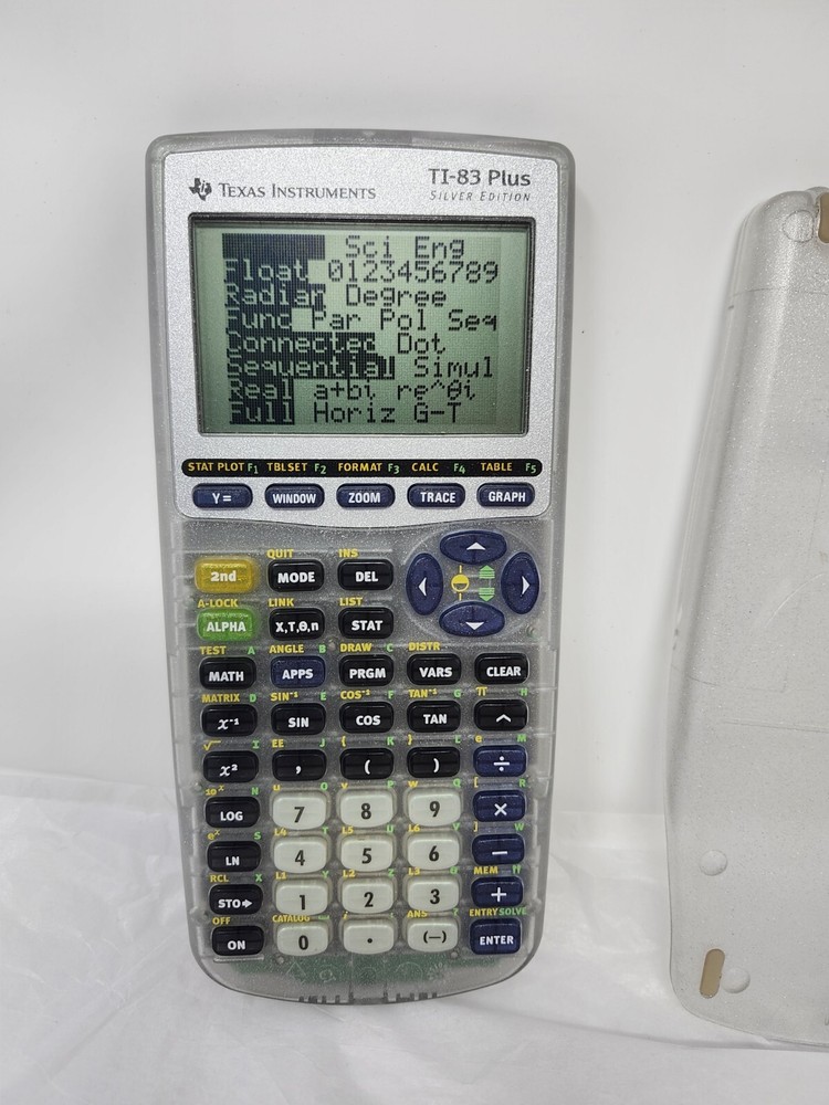 Texas Instruments TI-83 Plus Silver Edition Clear Graphing Calculator +Batteries