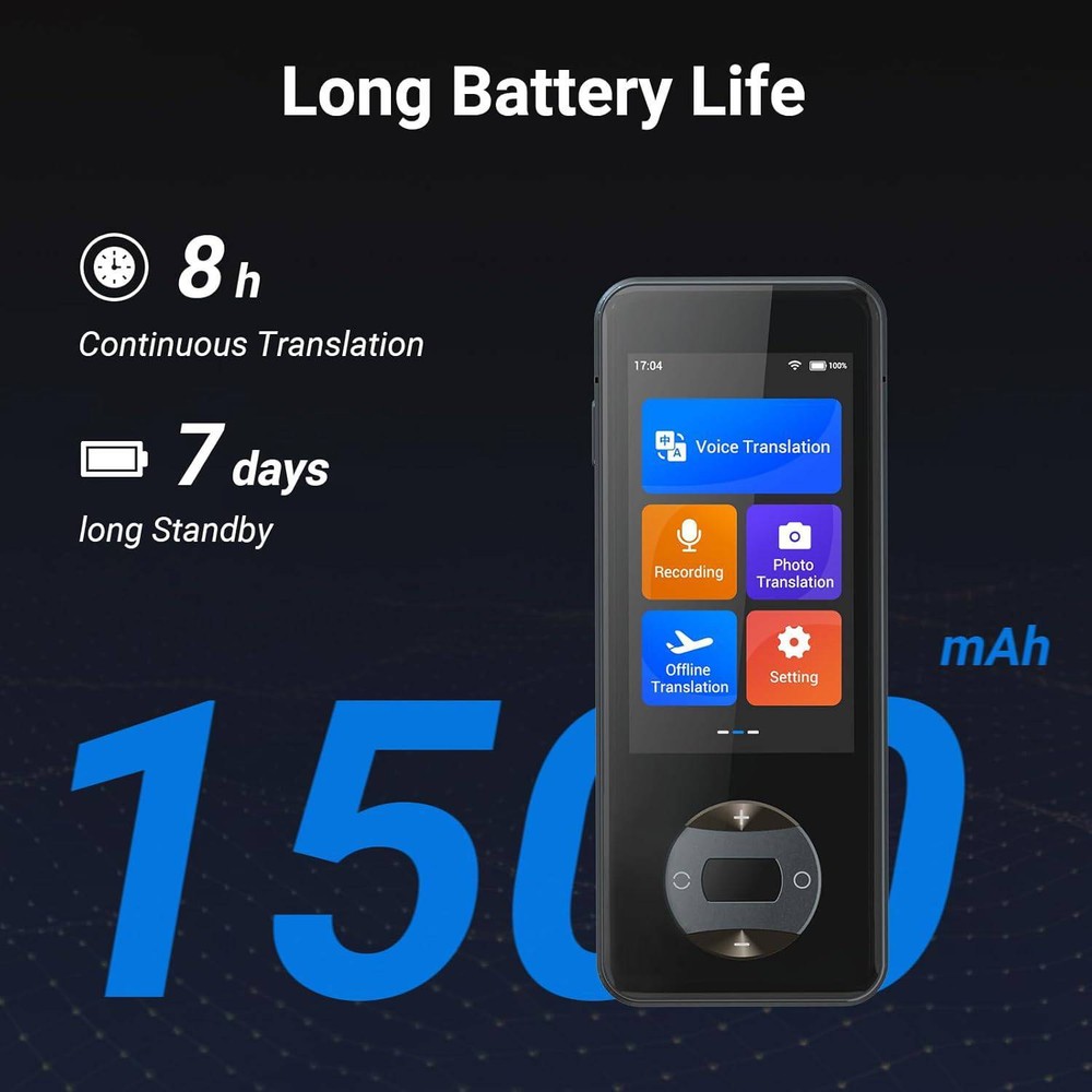 LCD Language Translator Device Two Way Real-Time Voice Support for 144 Languages