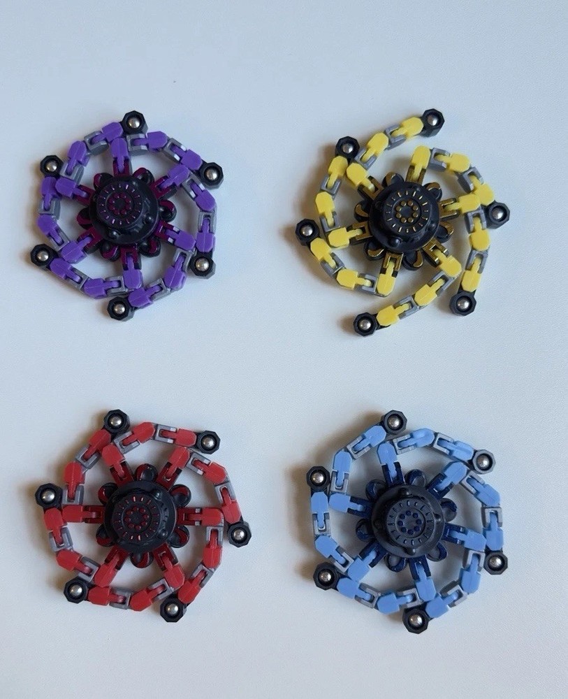 NEW Transformable Fidget Spinners 4PC Set Sensory Stress Relief Toy