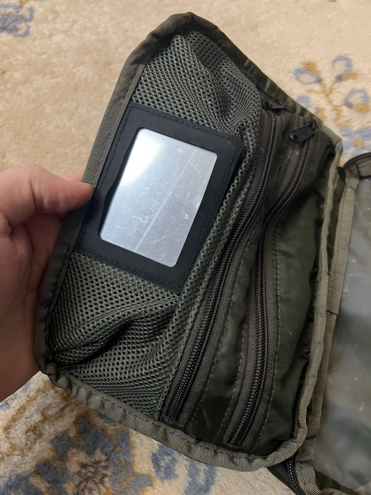 RARE Green The North Face Base Camp Voyager Unisex Toiletry Kit Bag Travel Hike