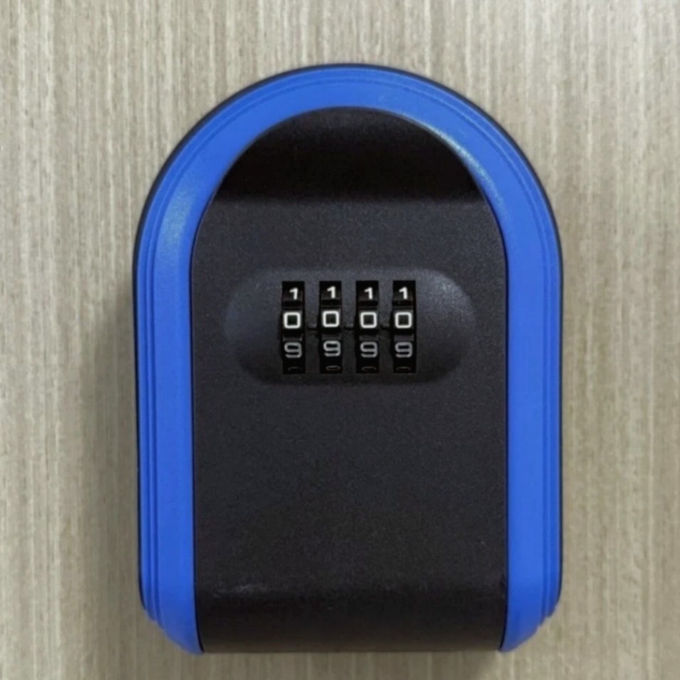 4-digit Combination Password ABS Plastic Key Box Keys Storage Blue Key Safe