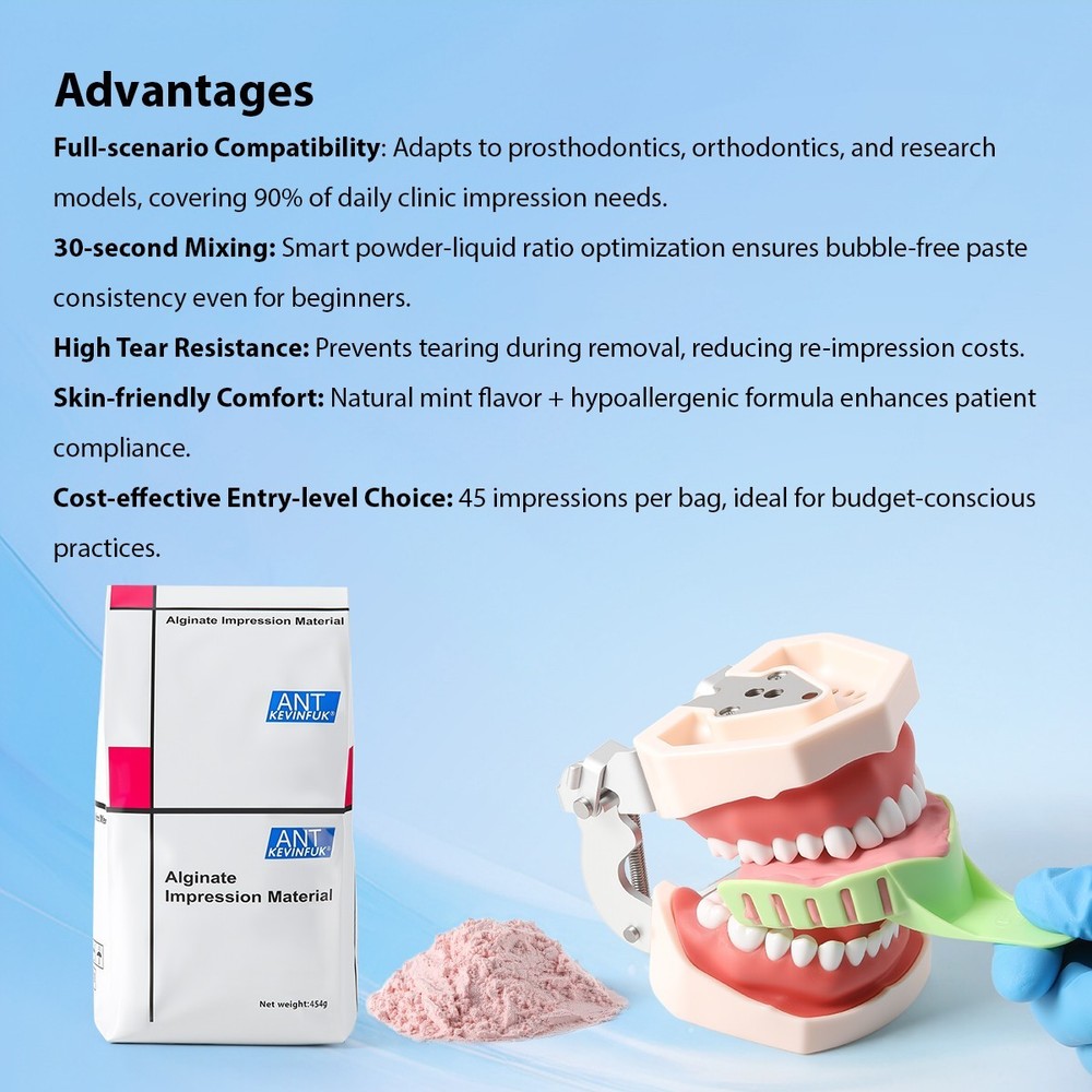 Dental Alginate Impression Material Normal Set Chromatic for Removable Dentures