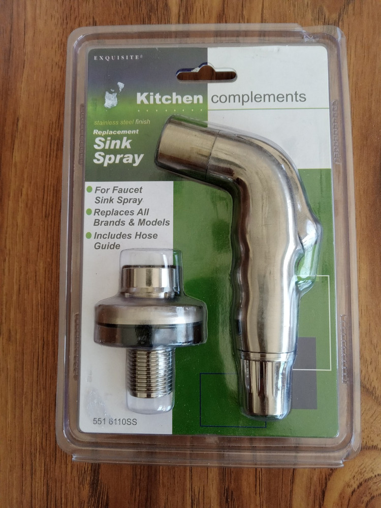 Exquisite Kitchen Complements Sink Spray Head Replacement SS Finish New
