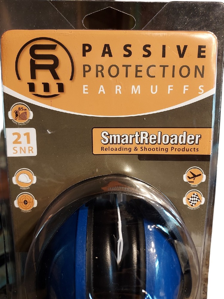 SmartReloader SR11 Passive Protection Earmuffs Blue Black