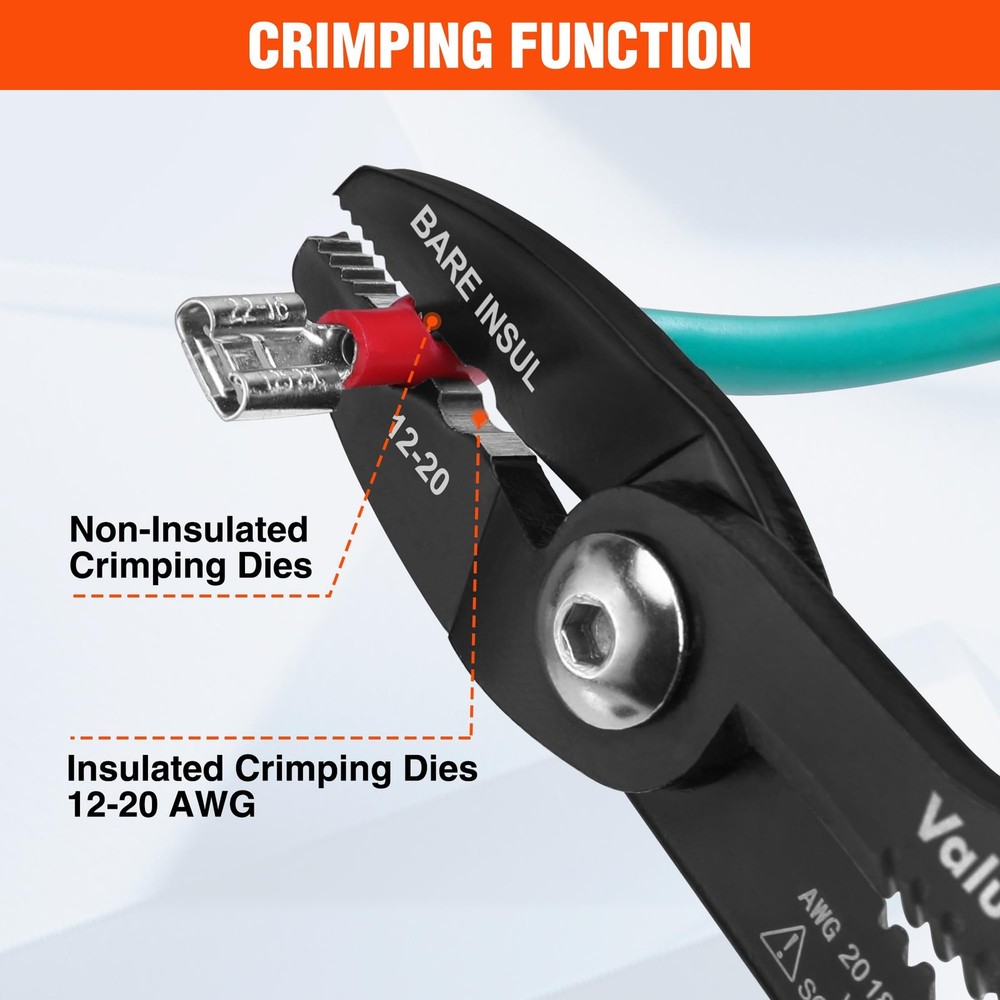 Valuemax 4-in-1 Wire Stripper Tool, Stripper, Crimper, Wire...