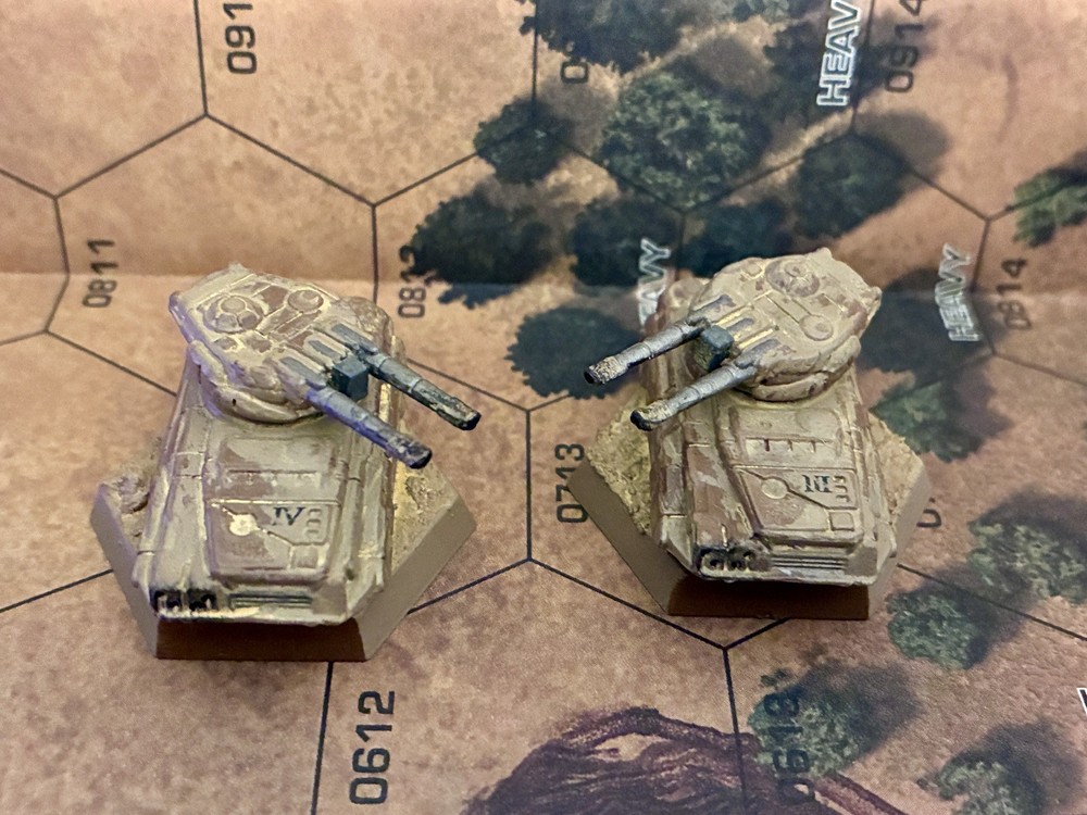 Battletech (2) painted & converted AC-5 Pike Tanks