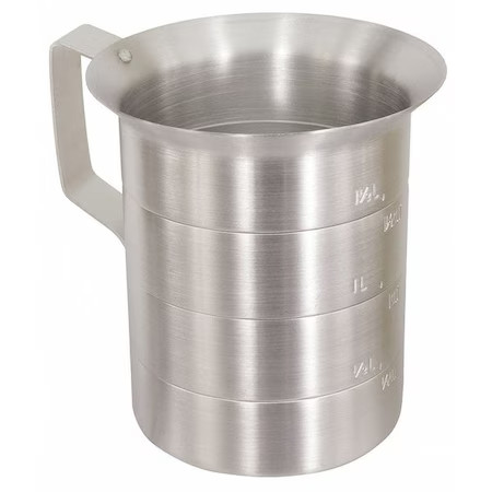 Crestware Mea02 Measuring Cup, Aluminum, 2 Qt. Liquid