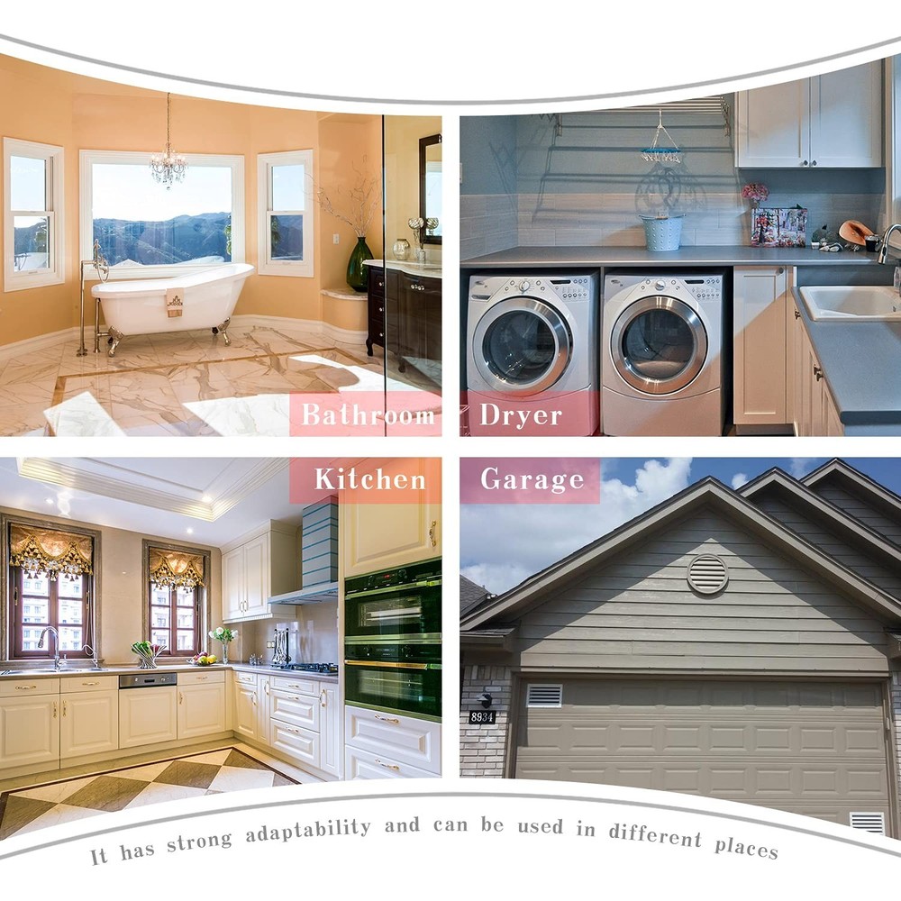 4-Inch Backdraft Damper Shutter Inline Spring Loaded for Dryer Duct