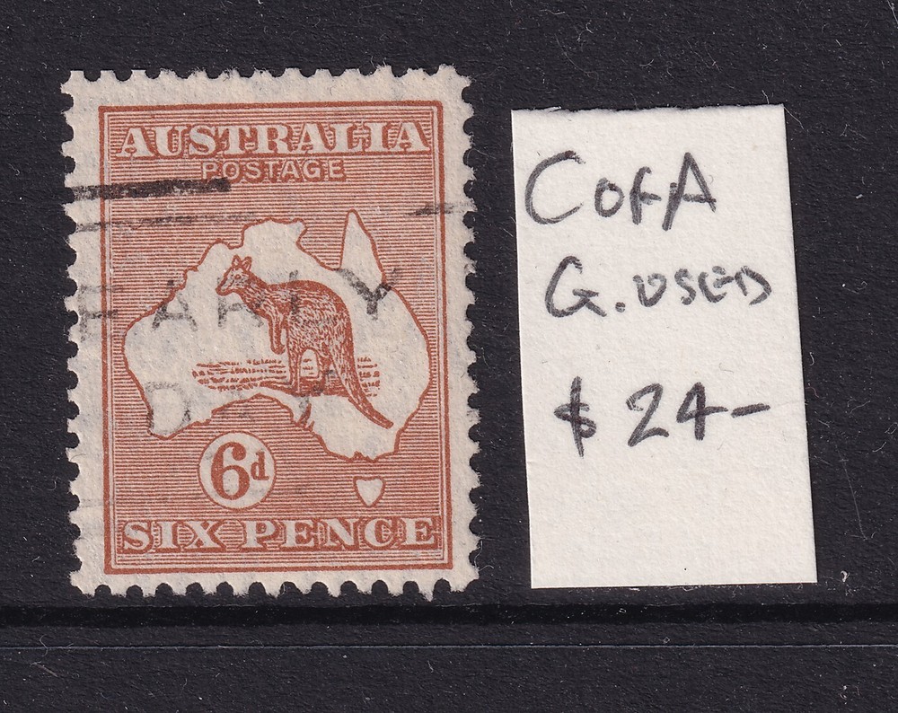 KANGAROO:  6d  BROWN  COFA WMK GOOD USED