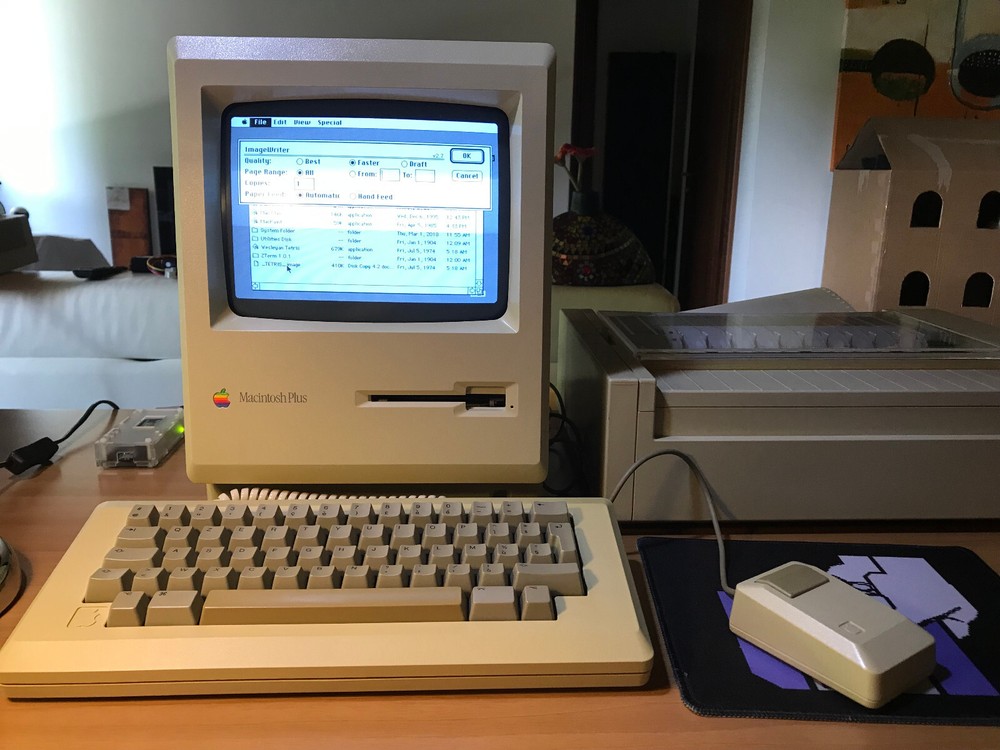 Serial Printer Cable for all Macintosh 8 pin mini Din socket (SE, Classic, etc.)