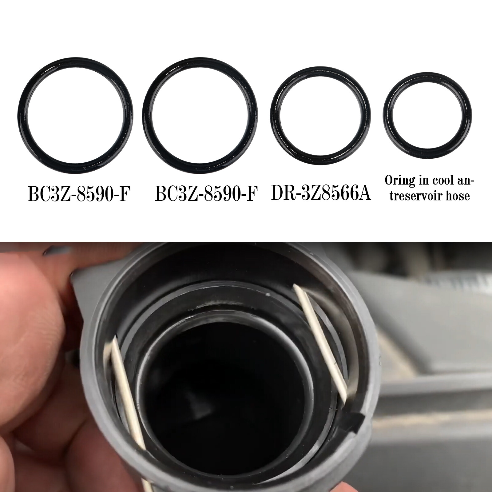 Replacement O-Rings For Ford F-150 DR-3Z8566-A, BC3Z-8590-F, & RESERVOIR HOSE