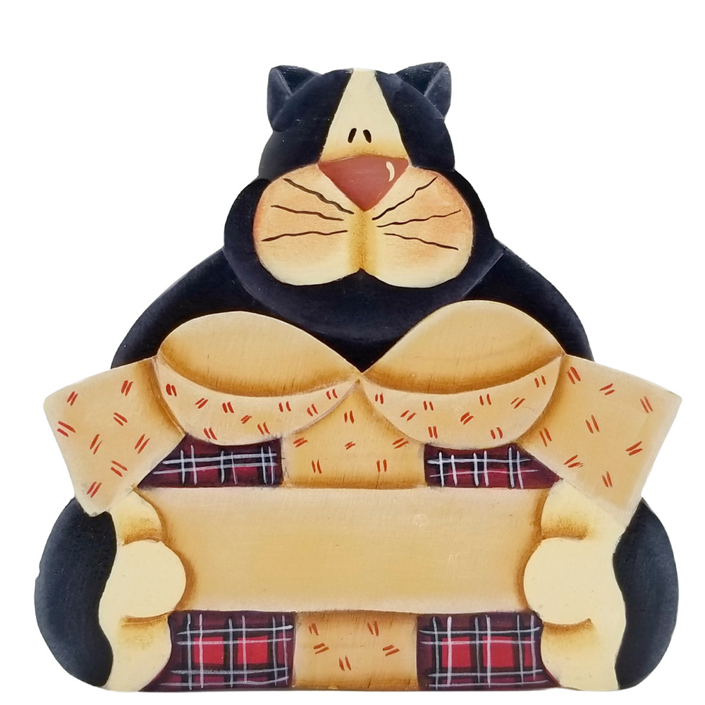 HP Black Cat with Wrapped Present Fridge Magnet, Kitchen Decor, ByBrendasHand