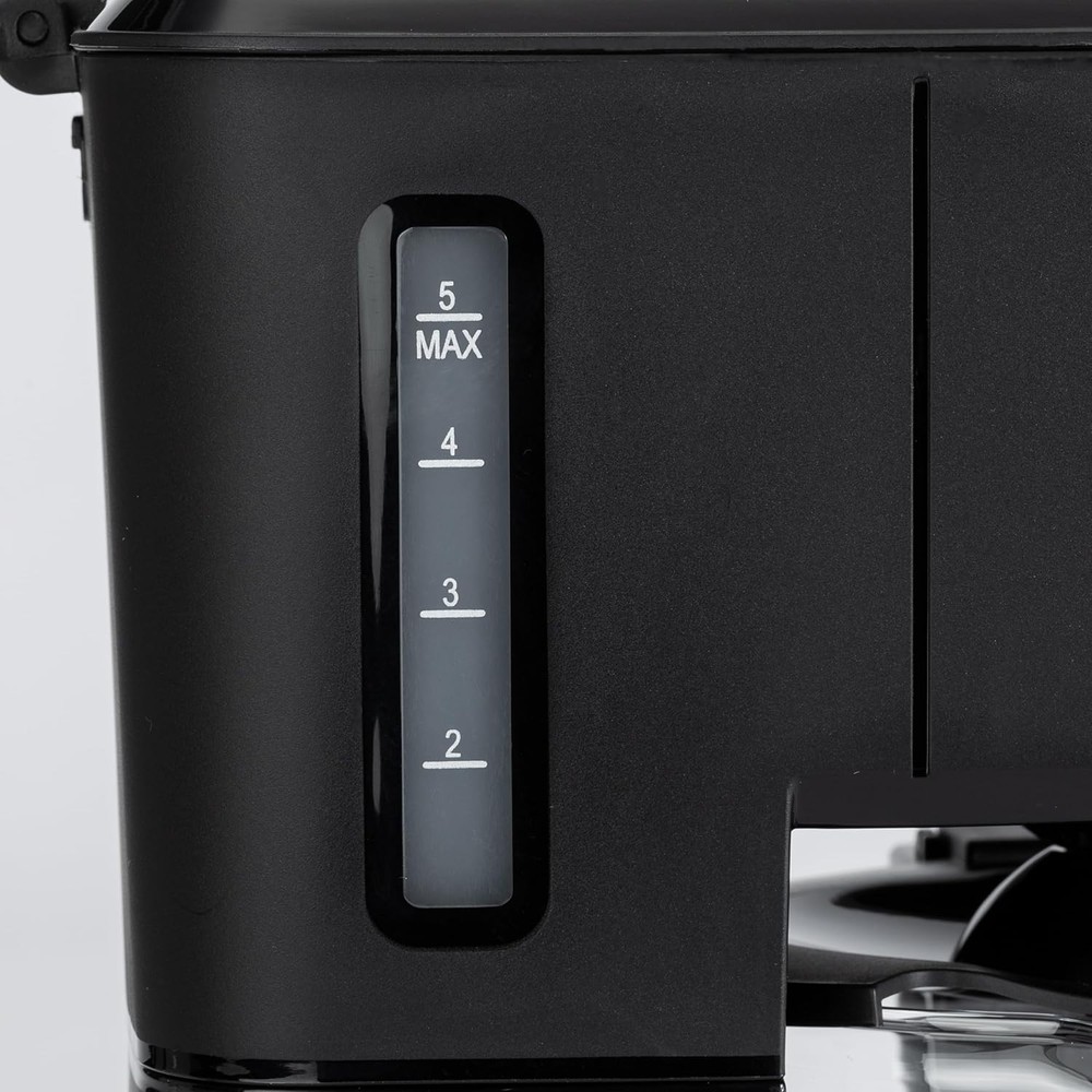 Matte Black 5-Cup Coffee Maker with Auto Shut-Off & Pause Pour Feature