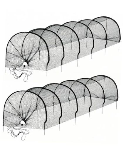 2-Pack Garden Tunnel Shade Net Cover 10 ft Portable Greenhouse
