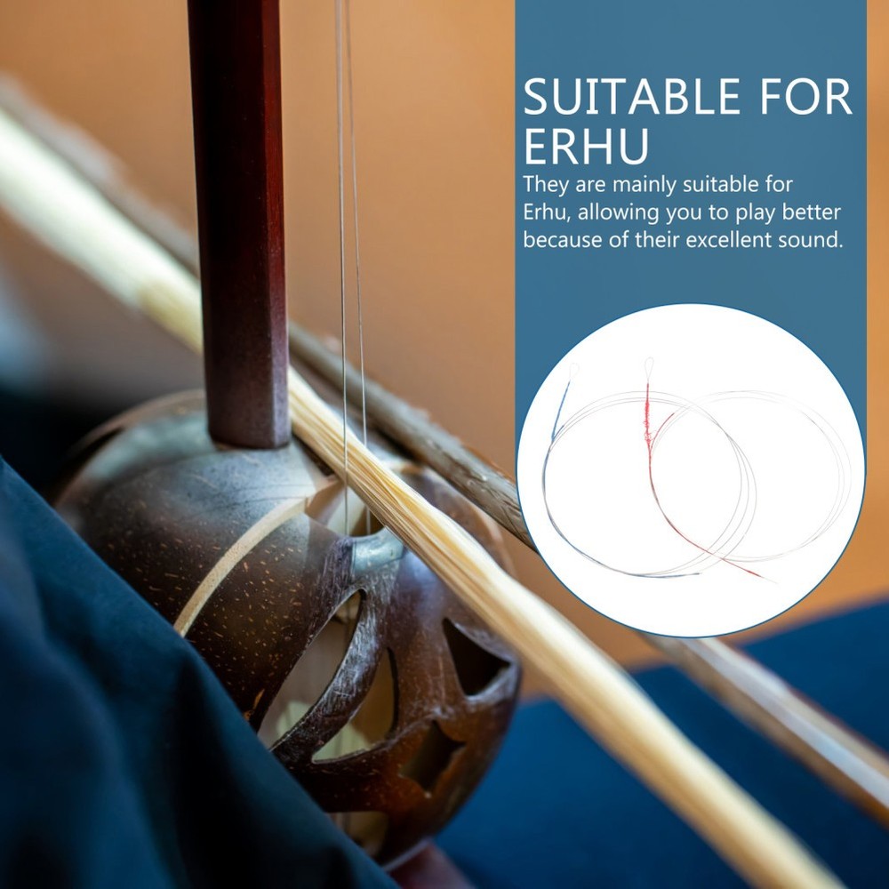 3 Sets Professional Erhu Strings Music Wire Inside and Outside Strings Erhu