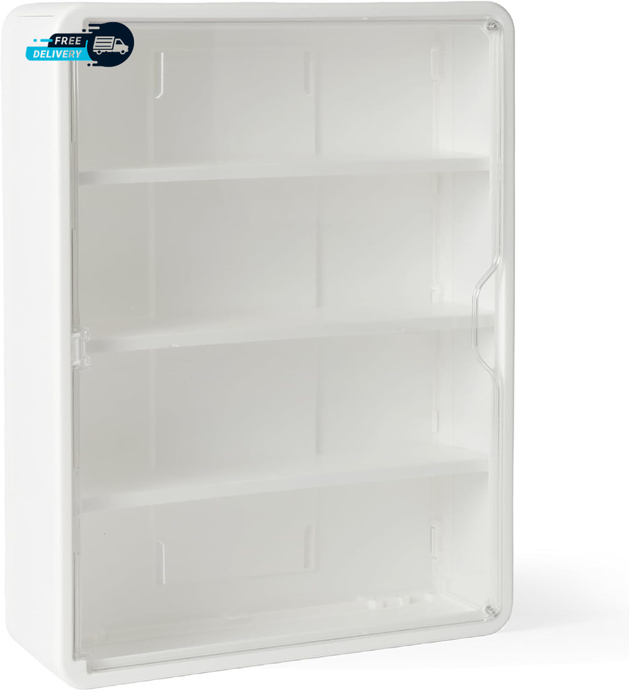 4 Tiers Clear Display Case for Figures Wall Display Box with Adjustable Shelves