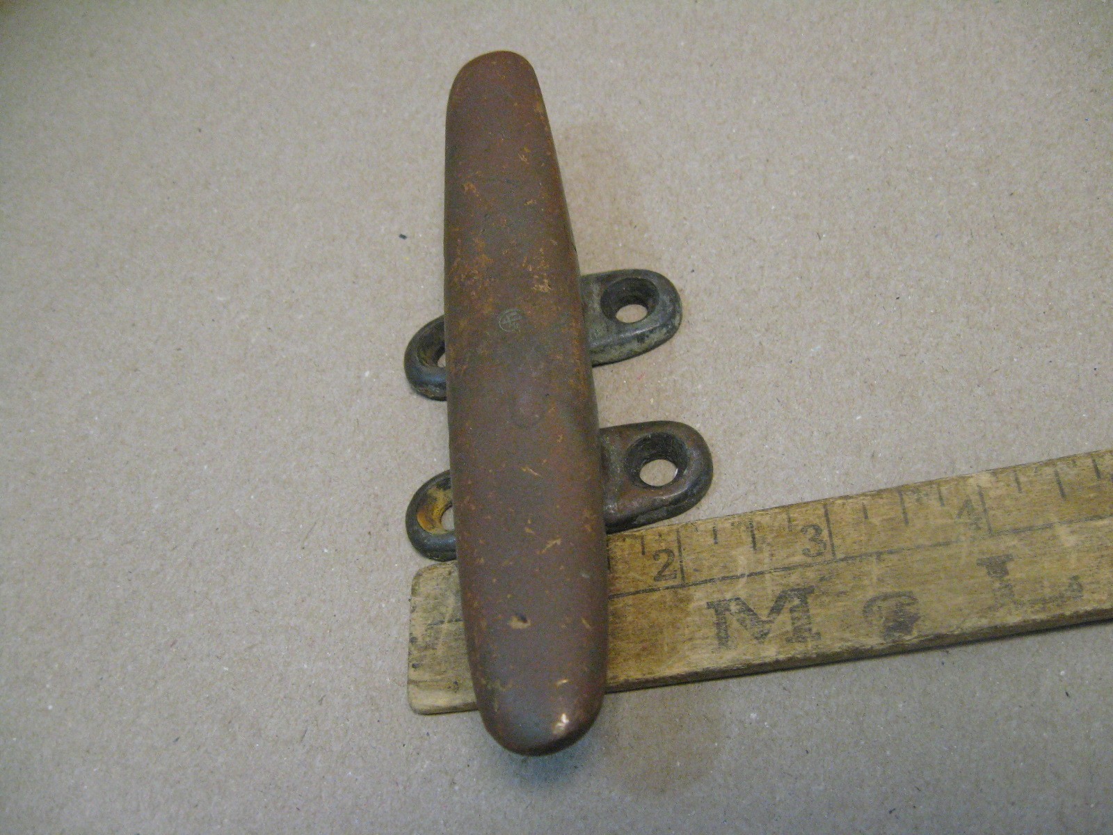 Antique Vtg 6" Solid Bronze Merriman Boat Sailboat Marine Mooring Cleat