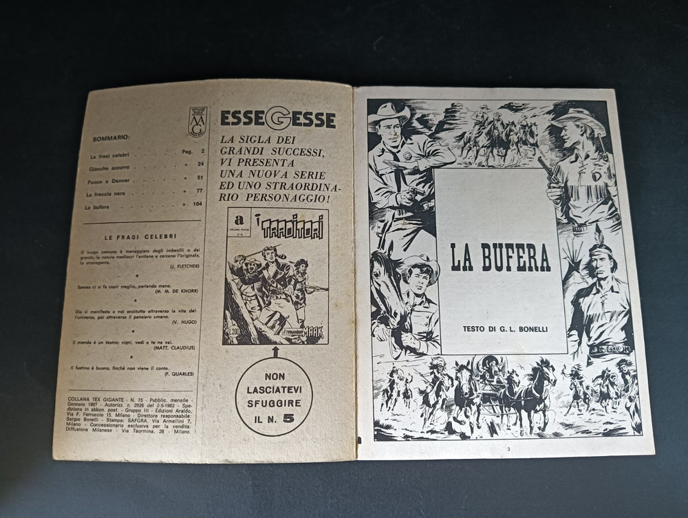 TEX comic book first edition n 75 (03 e) lire 200