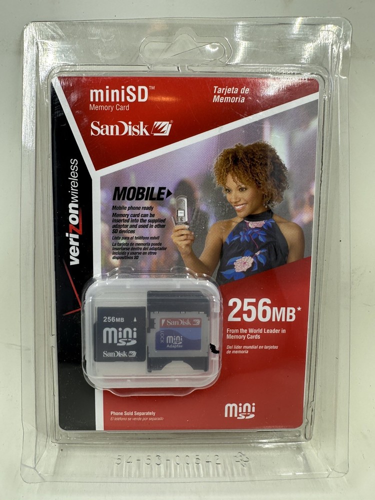 SANDISK Verizon Wireless 256MB MicroSD TransFlash Memory Card NEW