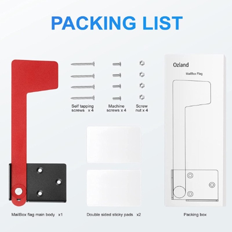 Mailbox Flag Replacement Flag for Mailbox Accessories for Wall Metal Stone