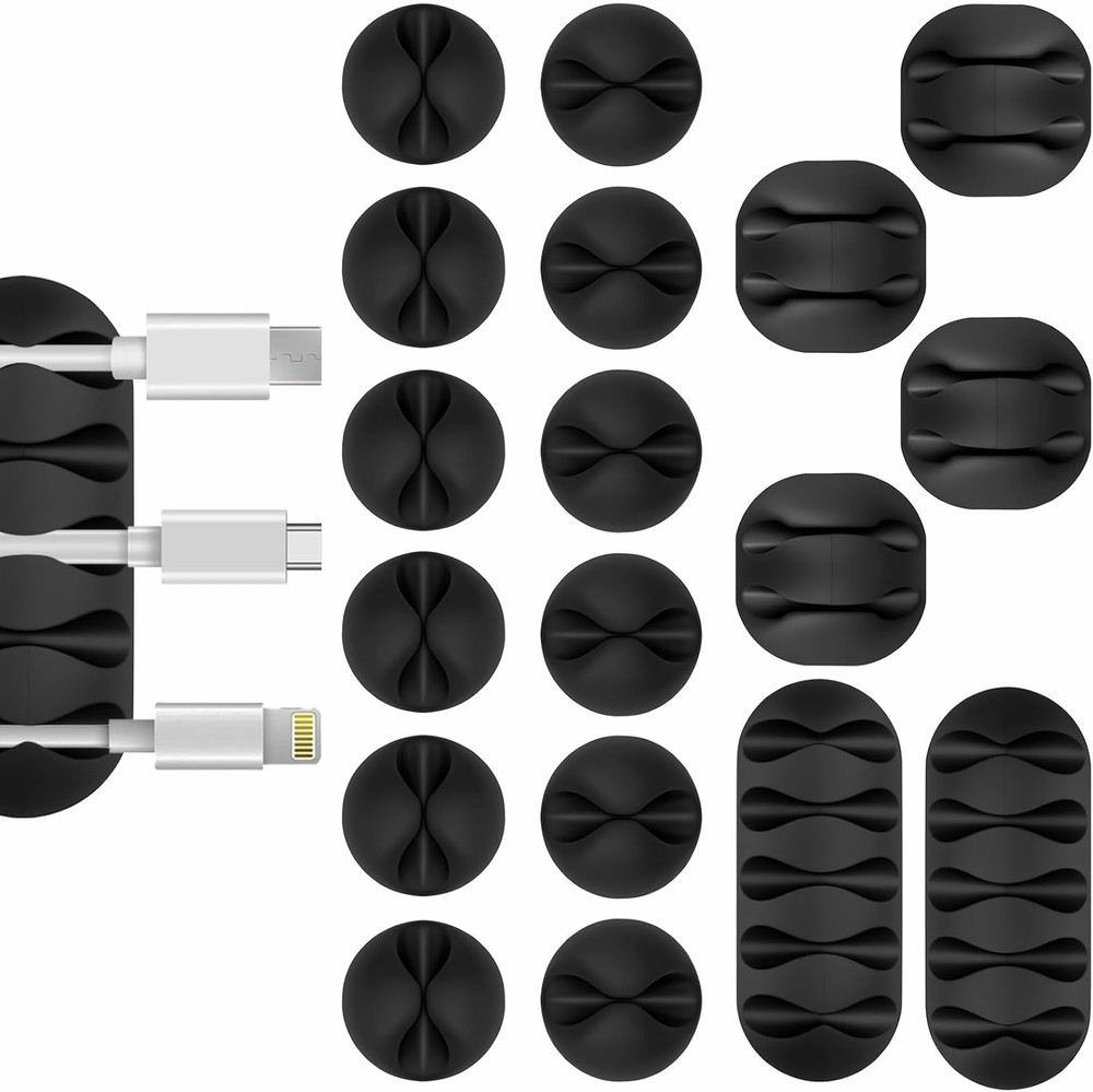 Cable Clips Cord Holder - Bla Adhesive Pe Cord Organizer