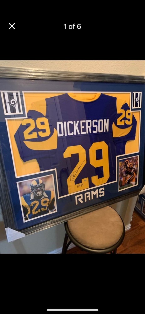 Eric Dickerson Authentic Autograph Framed Jersey COA Rams