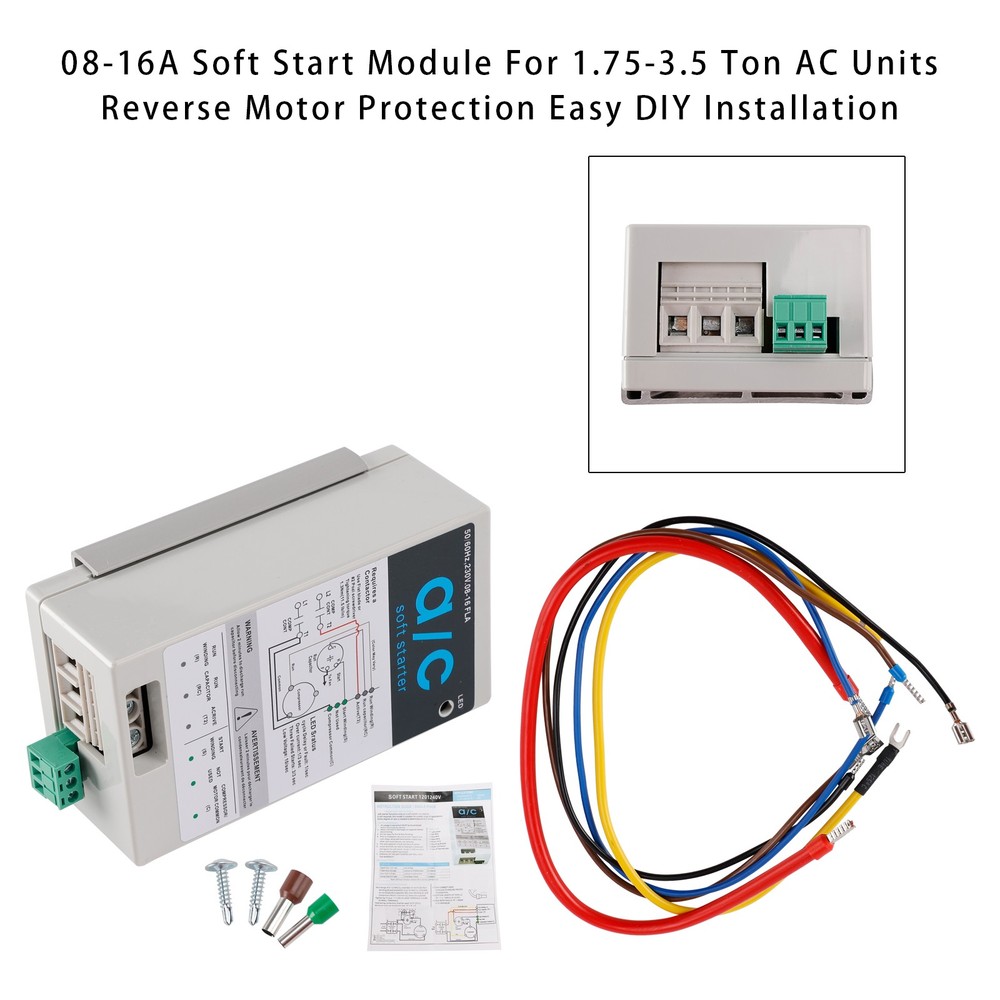 ❄️08-16A Soft Start Module For 1.75-3.5 Ton AC Units Reverse Motor Protection