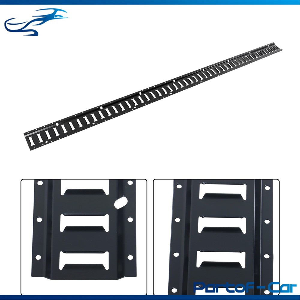 Black 5 Pack 96" E Track Rail Sections For Large Trailers And Vans Tie Down