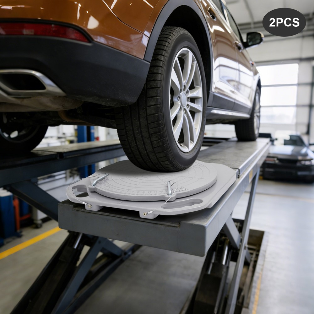 2pcs Front End Wheel Alignment Turntable Plate 360° Rotating Plate Table NEW