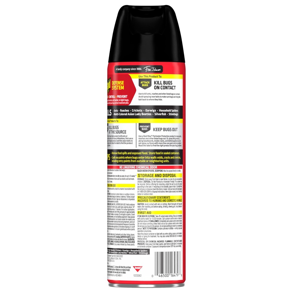 Raid Ant & Roach Killer Spray For Listed Bugs Keeps Killing for Weeks Lemon