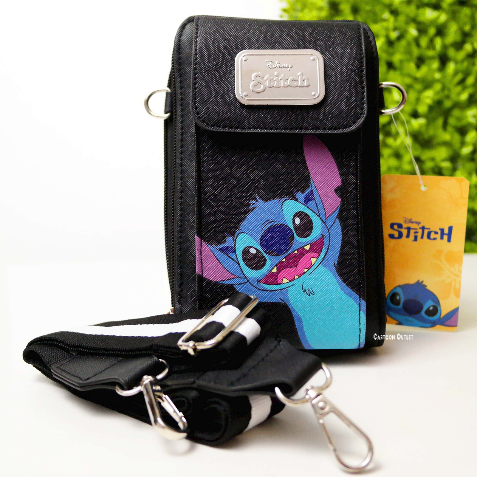 Disney Lilo & Stitch Crossbody Bag Purse Cell Phone Holder Passport Wallet Bag