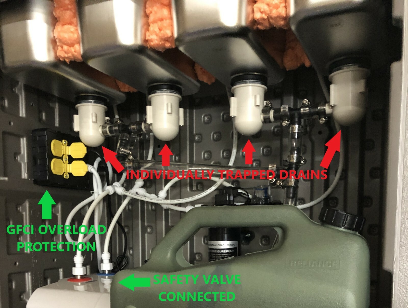 Mobile Concession Sink Portable Food Truck Trailer 4 Compartment Hand Wash Hot