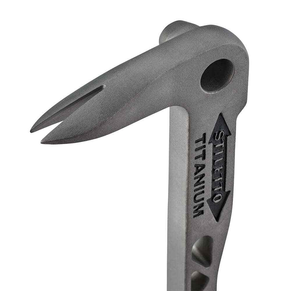 12 in Titanium Clawbar Nail Puller with Dimpler for pulling common nails easily