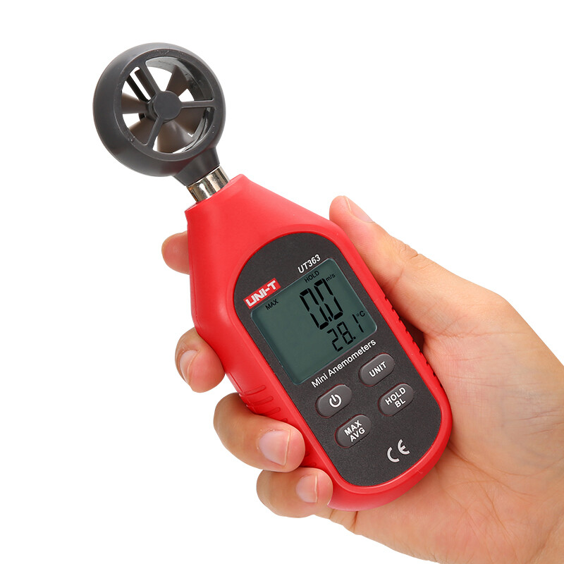 UNI-T UT363 Digital Anemometer Air Flow Wind Meter Temperature Test LCD Display